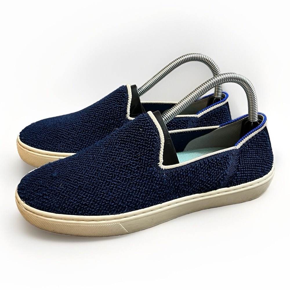 Rothy's‎ The Slip On Terry Sapphire Fabric Low Top Loafers Sneakers Shoes Sz 7.5